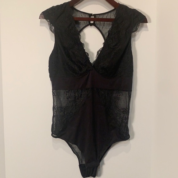 Target Tops - Lacey black lingerie bodysuit. Perfect for a night out!